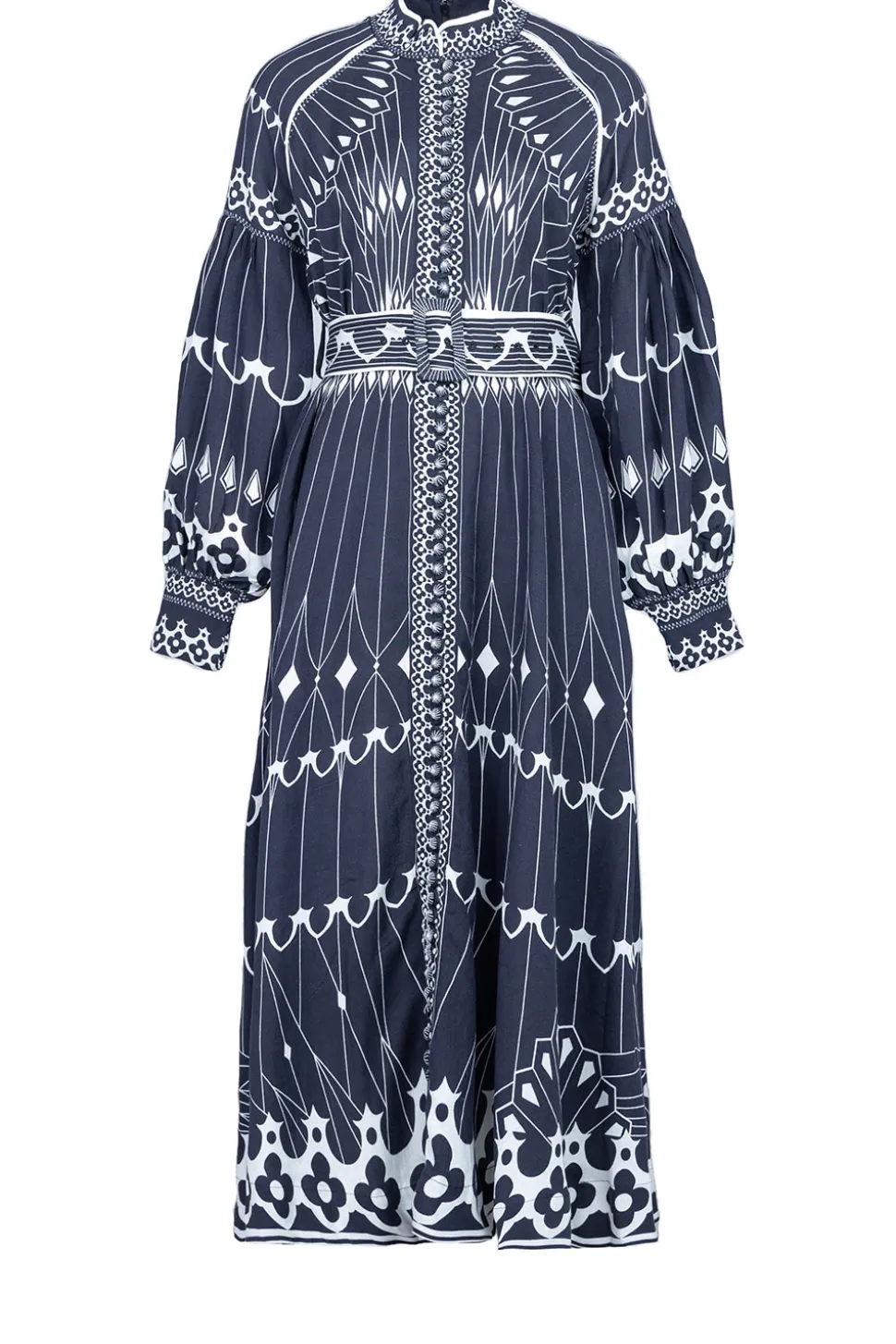 Midi Dress With Belt Pernilla | Black... | Scarlett Poppies | Little Soho