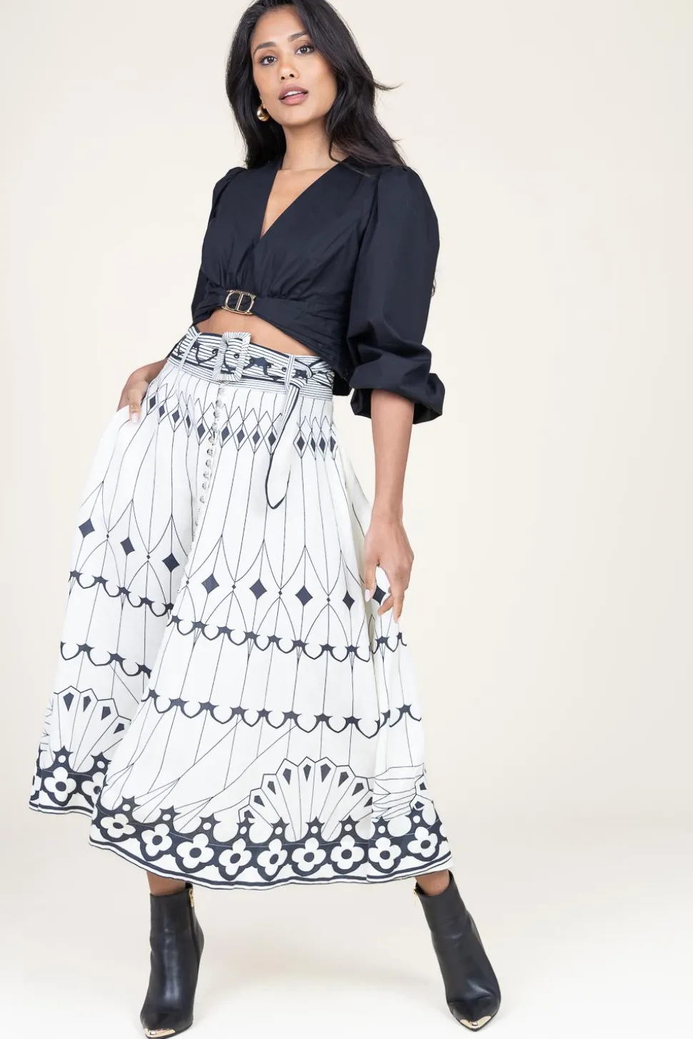 Midi Skirt Paula | Natural... | Scarlett Poppies | Little Soho