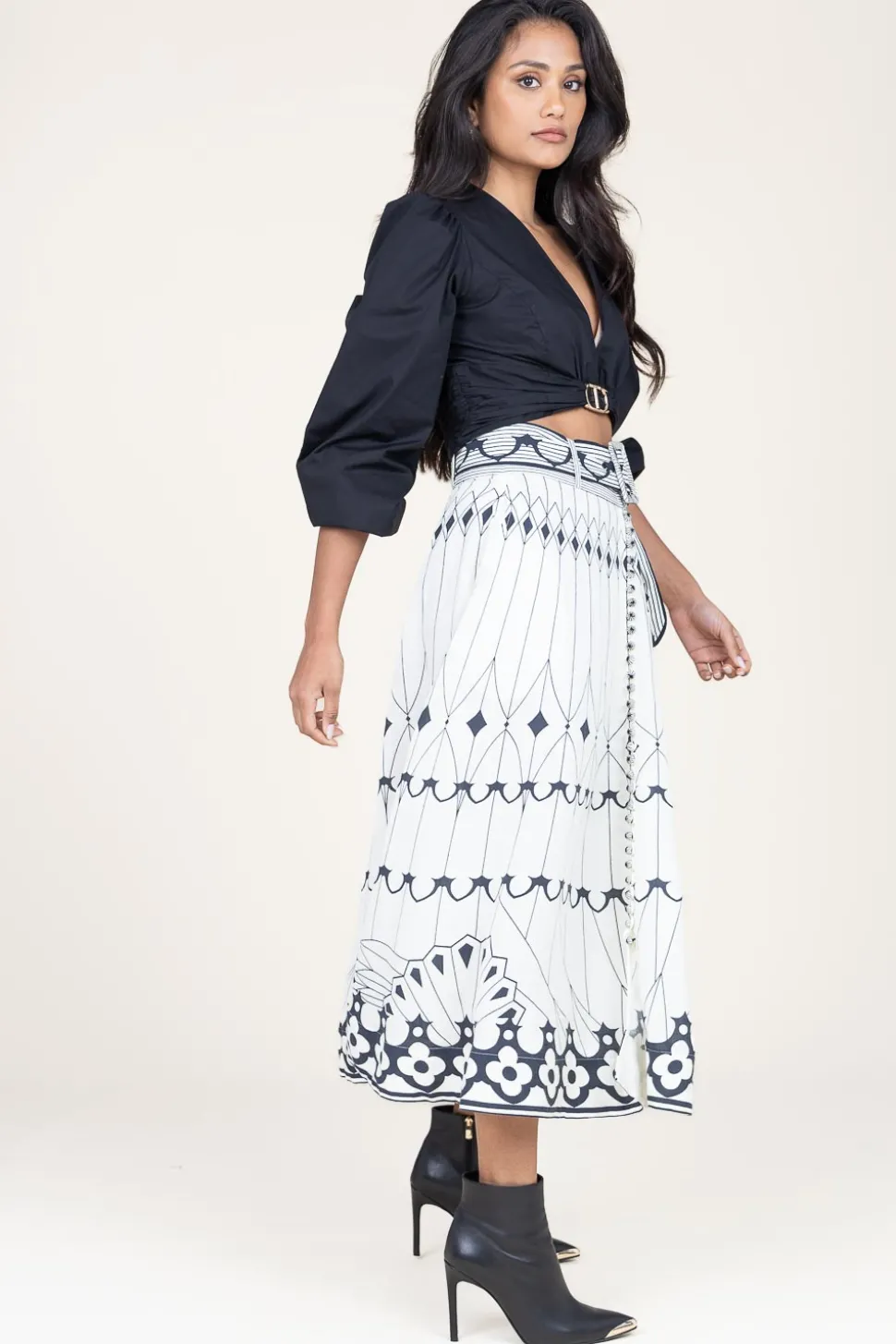 Midi Skirt Paula | Natural... | Scarlett Poppies | Little Soho