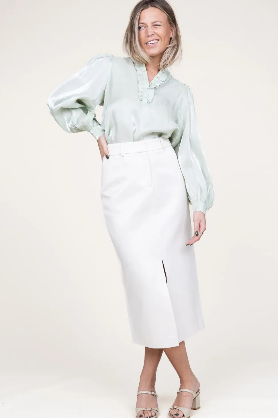 Midi Skirt Salana | White... | Aaiko | Little Soho