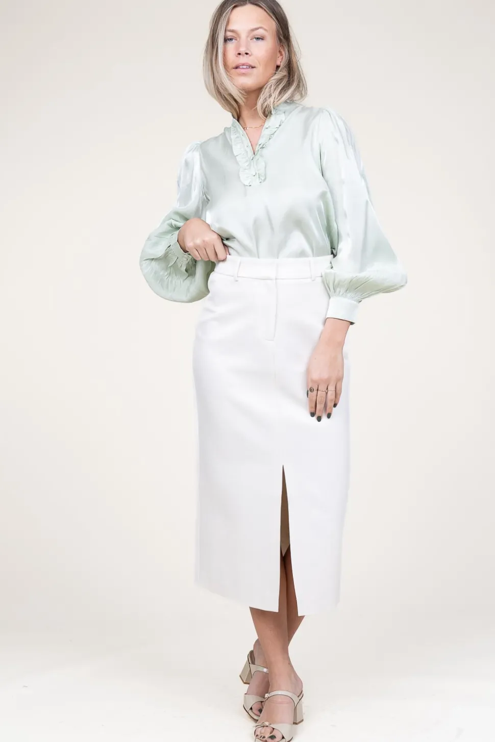 Midi Skirt Salana | White... | Aaiko | Little Soho