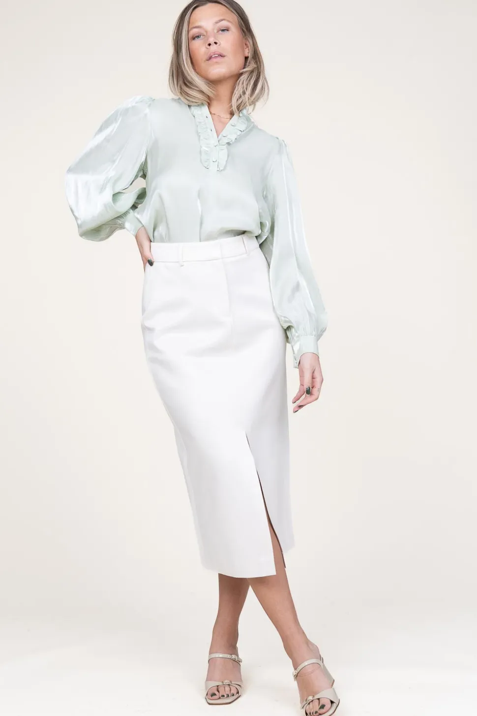 Midi Skirt Salana | White... | Aaiko | Little Soho
