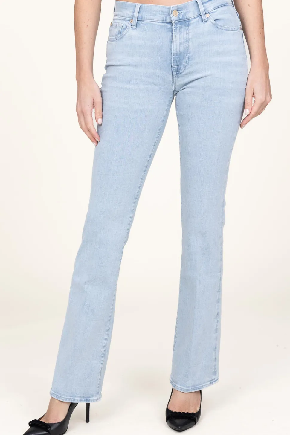 Mid Waist Bootcut Jeans Arise | Blue... | 7 For All Mankind | Little Soho