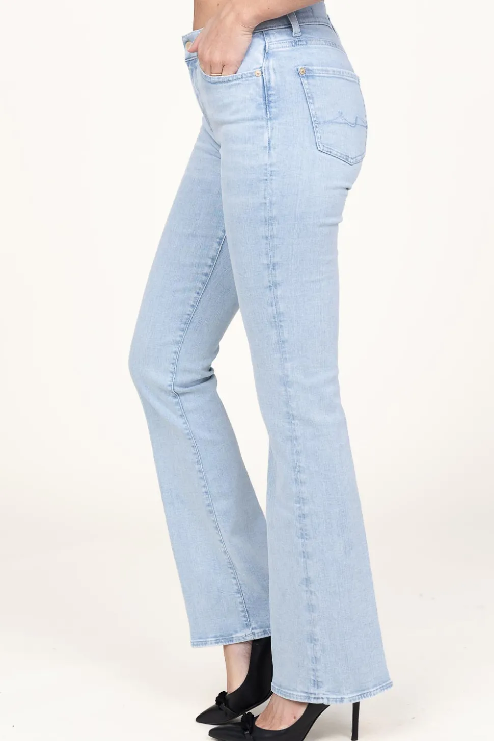 Mid Waist Bootcut Jeans Arise | Blue... | 7 For All Mankind | Little Soho