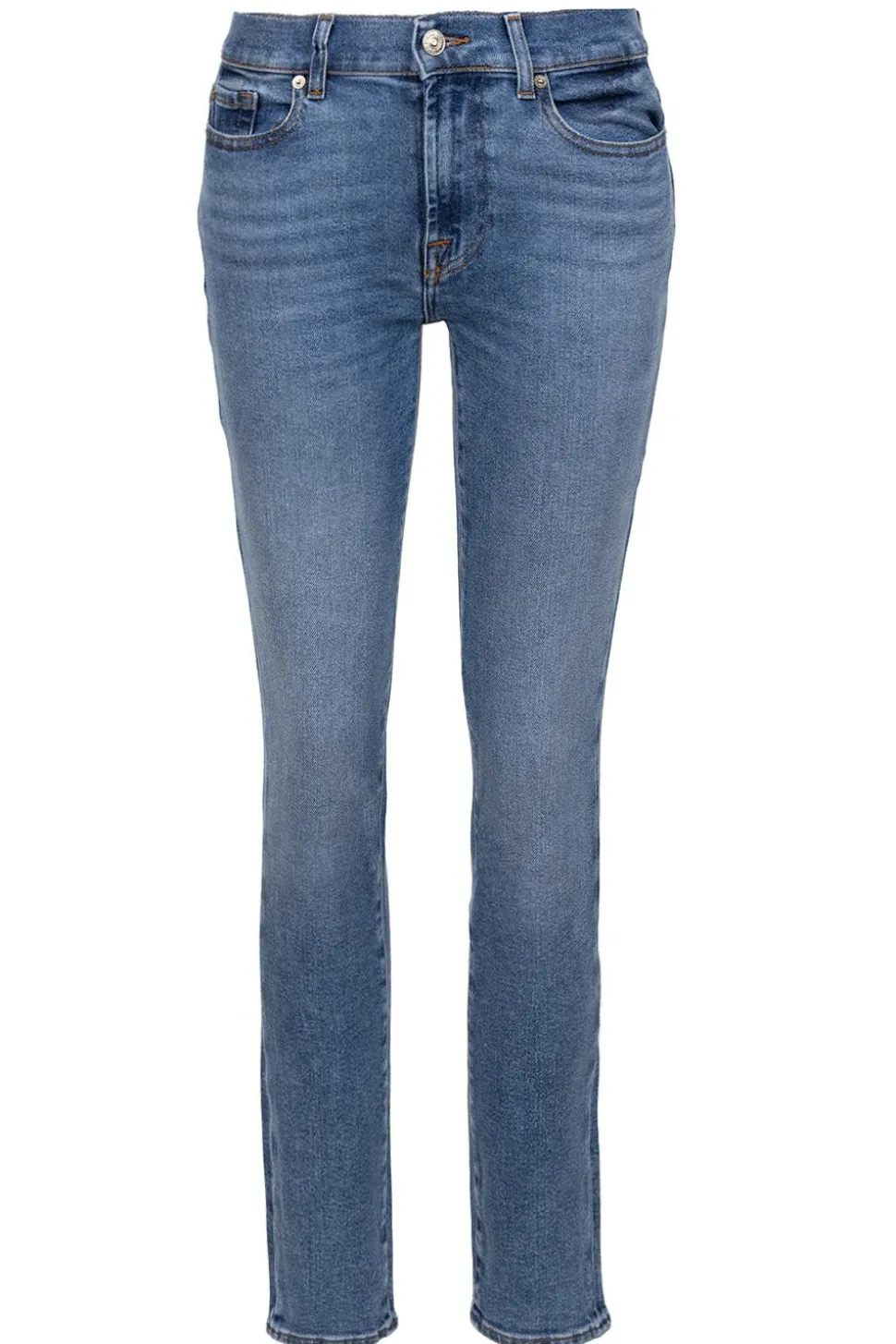 Mid Waist Skinny Jeans Roxanne | Blue... | 7 For All Mankind | Little Soho