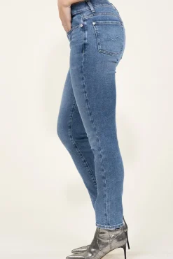Mid Waist Skinny Jeans Roxanne | Blue... | 7 For All Mankind | Little Soho