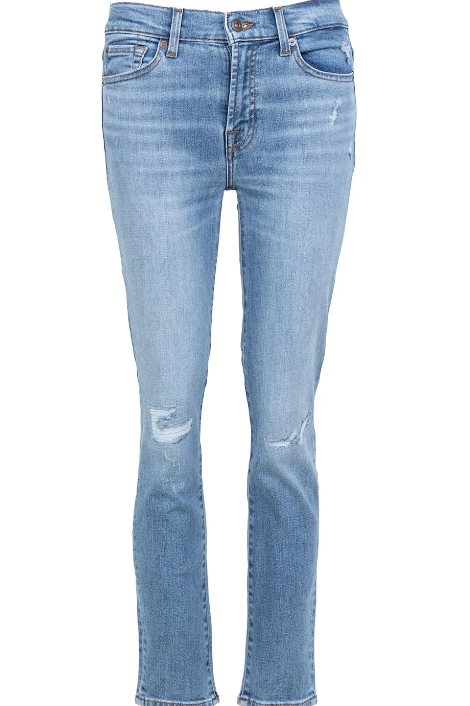 Mid Waist Skinny Jeans Roxanne | Blue... | 7 For All Mankind | Little Soho