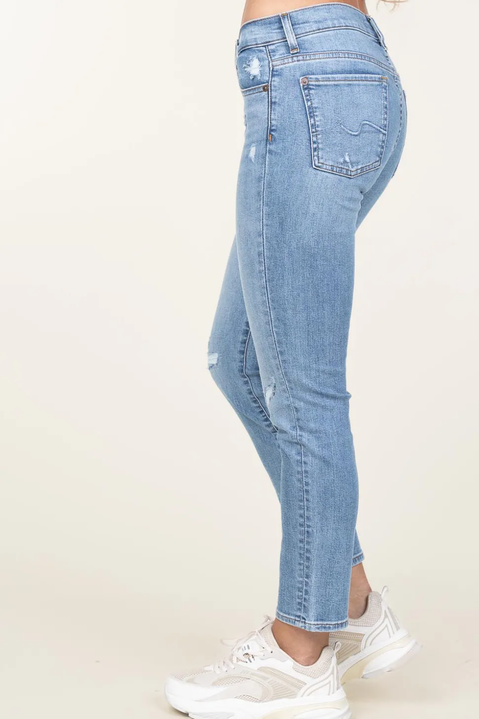 Mid Waist Skinny Jeans Roxanne | Blue... | 7 For All Mankind | Little Soho