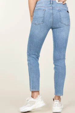 Mid Waist Skinny Jeans Roxanne | Blue... | 7 For All Mankind | Little Soho