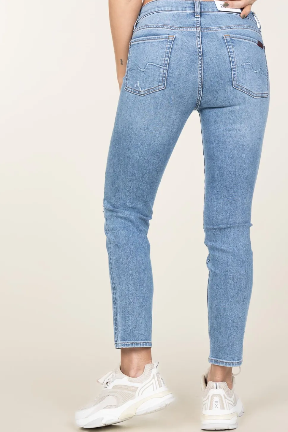 Mid Waist Skinny Jeans Roxanne | Blue... | 7 For All Mankind | Little Soho