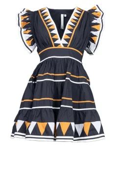 Mini Dress Tricolore | Black... | Scarlett Poppies | Little Soho