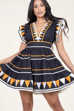 Mini Dress Tricolore | Black... | Scarlett Poppies | Little Soho