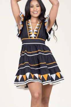 Mini Dress Tricolore | Black... | Scarlett Poppies | Little Soho