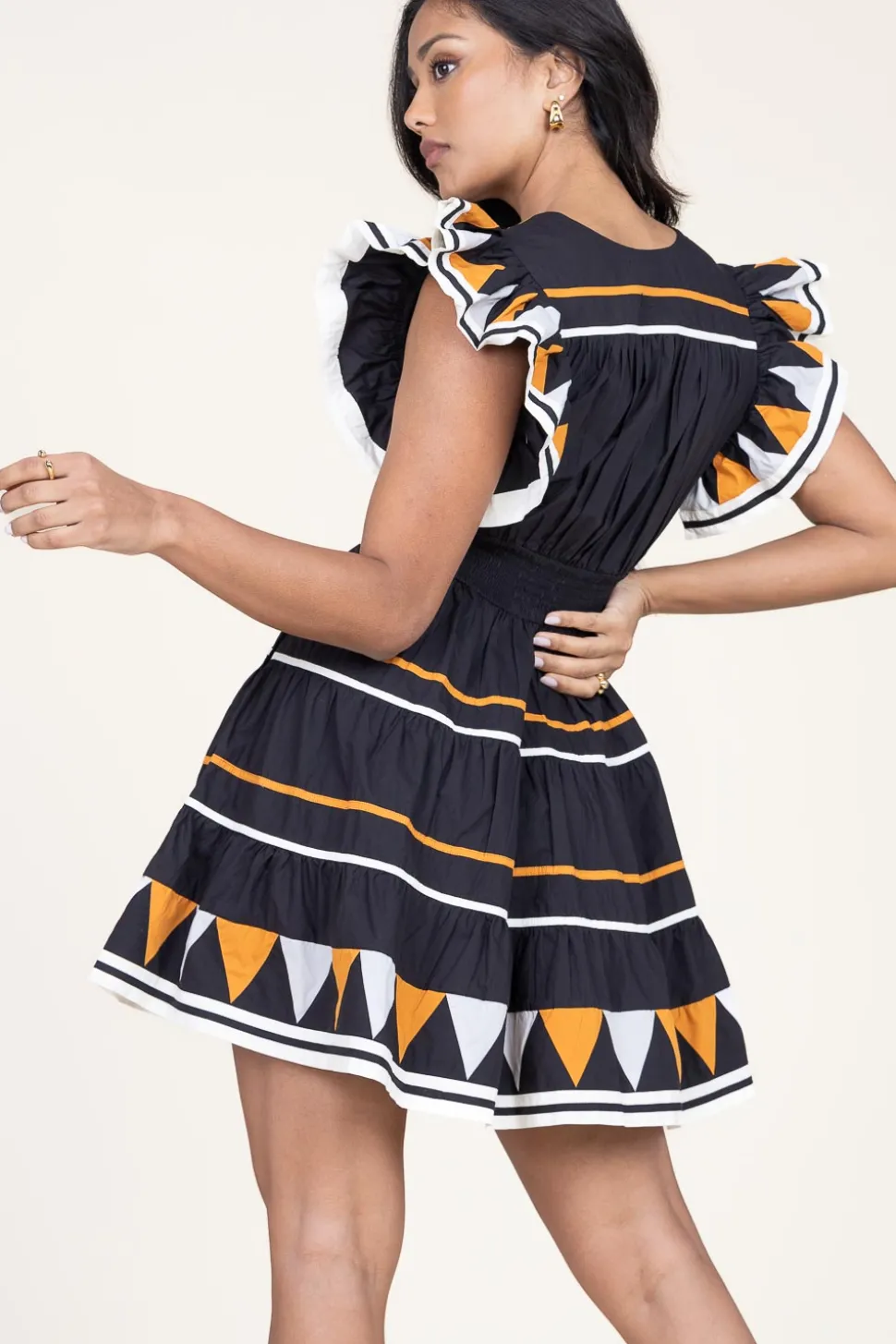 Mini Dress Tricolore | Black... | Scarlett Poppies | Little Soho