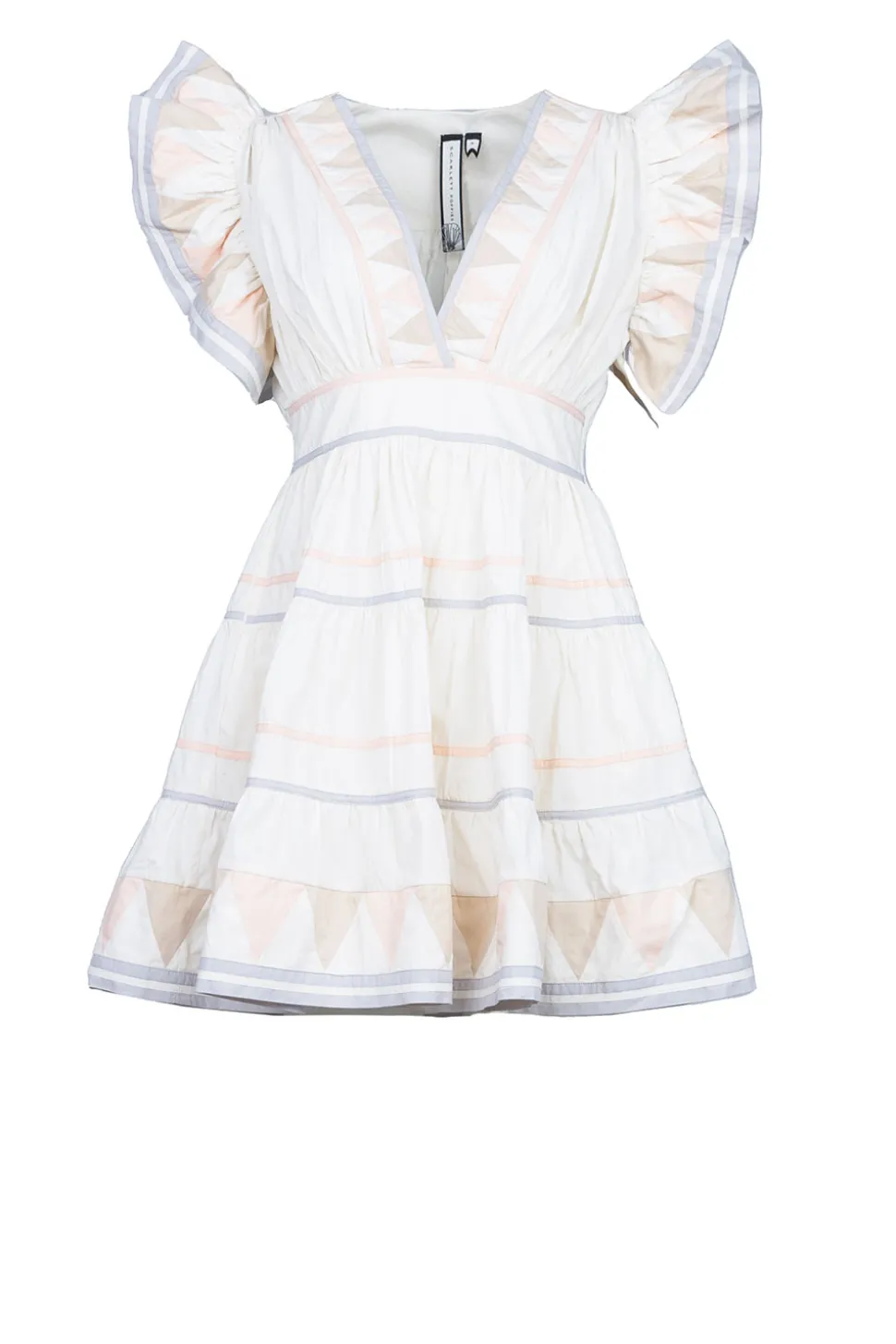 Mini Dress Tricolore | Natural... | Scarlett Poppies | Little Soho