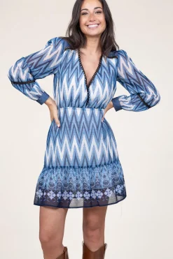 Mini Dress With Ethnic Print Sunshine | Blue... | Liu Jo | Little Soho