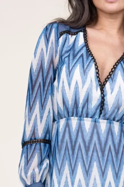 Mini Dress With Ethnic Print Sunshine | Blue... | Liu Jo | Little Soho
