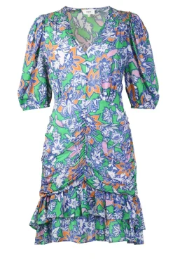 Mini Dress With Print Clarine | Blue... | Suncoo | Little Soho