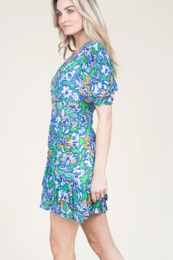 Mini Dress With Print Clarine | Blue... | Suncoo | Little Soho