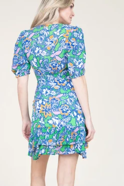 Mini Dress With Print Clarine | Blue... | Suncoo | Little Soho