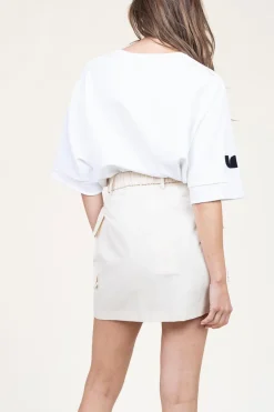 Mini Skirt With Coating Neline | Natural... | Second Female | Little Soho