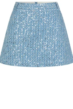 Mini-Skirt With Sequins Lemara | Blue... | Second Female | Little Soho