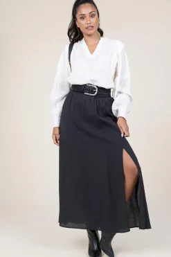 Modal Blend Maxi Skirt Reverie | Black... | Dante 6 | Little Soho