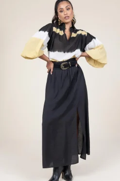 Modal Blend Maxi Skirt Reverie | Black... | Dante 6 | Little Soho