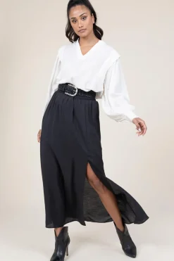 Modal Blend Maxi Skirt Reverie | Black... | Dante 6 | Little Soho