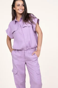 Modal Blouse Fontaine | Purple... | Dante 6 | Little Soho