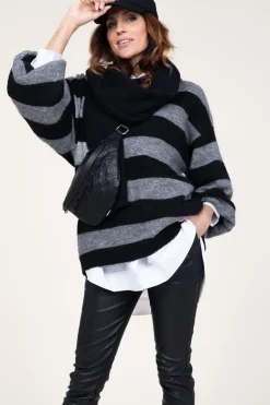 Mohair Striped Sweater Cozy | Black... | Co'Couture | Little Soho