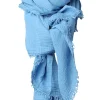 Muslin Xl-Shawl Mila | Blue... | Bianca Van Leur Shawls | Little Soho