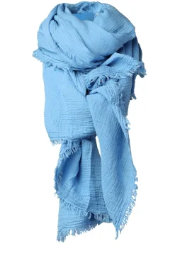 Muslin Xl-Shawl Mila | Blue... | Bianca Van Leur Shawls | Little Soho