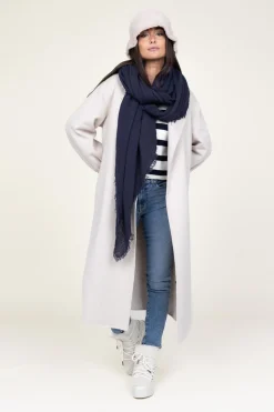 Muslin Xl-Shawl Mila | Dark Navy... | Bianca Van Leur Shawls | Little Soho