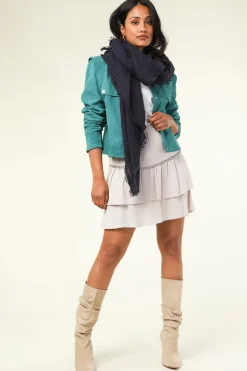 Muslin Xl-Shawl Mila | Dark Navy... | Bianca Van Leur Shawls | Little Soho