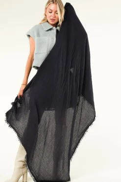 Muslin Xl-Shawl Mila | Dark Navy... | Bianca Van Leur Shawls | Little Soho