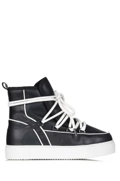 Nappa Leather Sneakers Mouton | Black... | Est'Seven | Little Soho