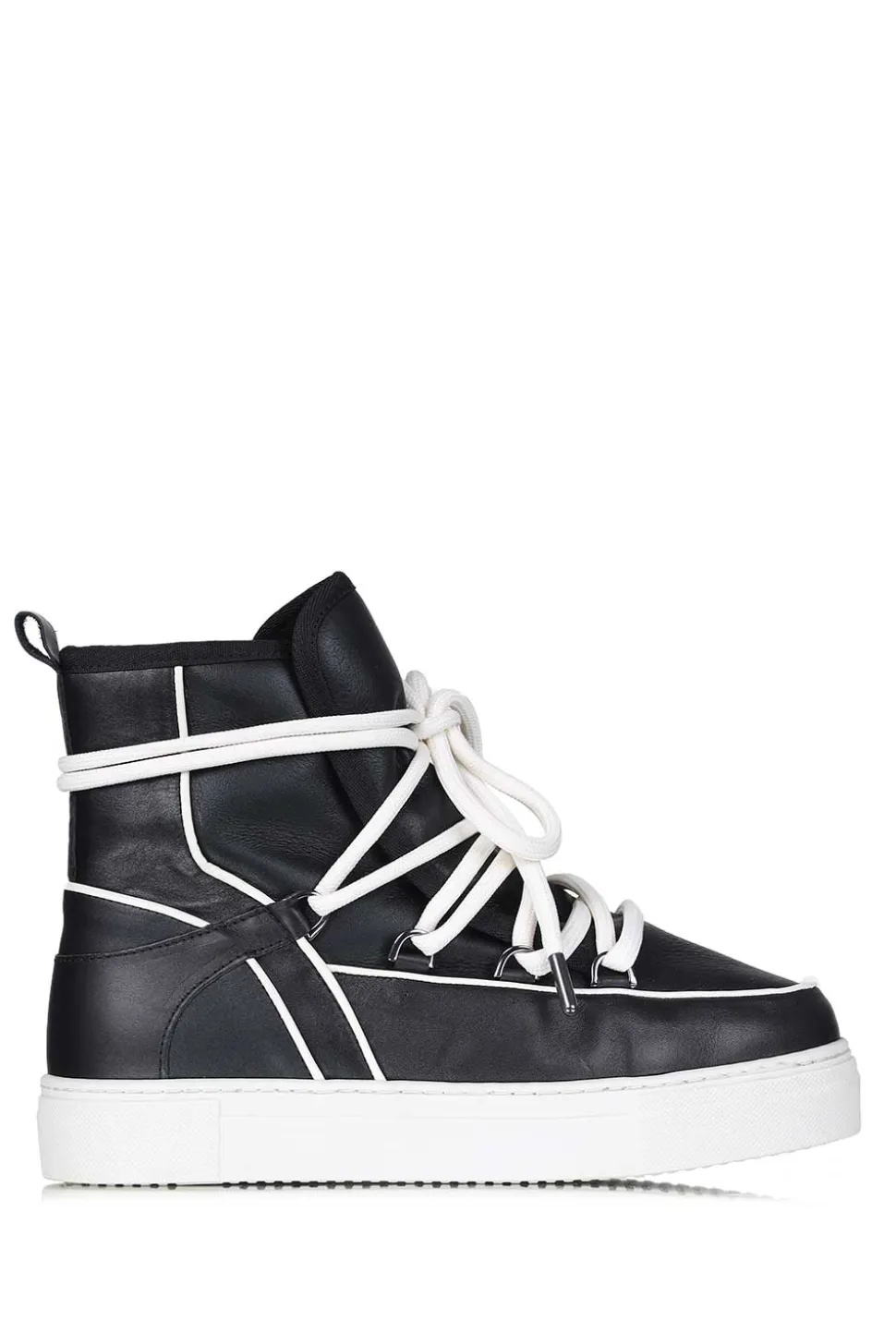 Nappa Leather Sneakers Mouton | Black... | Est'Seven | Little Soho