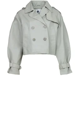Nappa Leather Trenchcoat Florine | Green... | Alter Ego | Little Soho