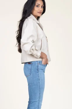 Nappa Leather Trenchcoat Florine | Natural... | Alter Ego | Little Soho