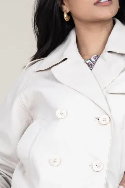 Nappa Leather Trenchcoat Florine | Natural... | Alter Ego | Little Soho