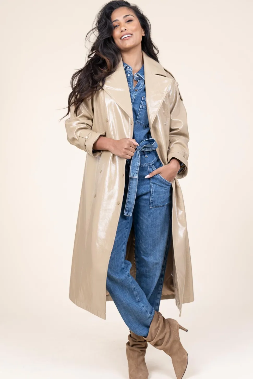 Non-Stretch Denim Jumpsuit Jerry | Blue... | Ba&Sh | Little Soho