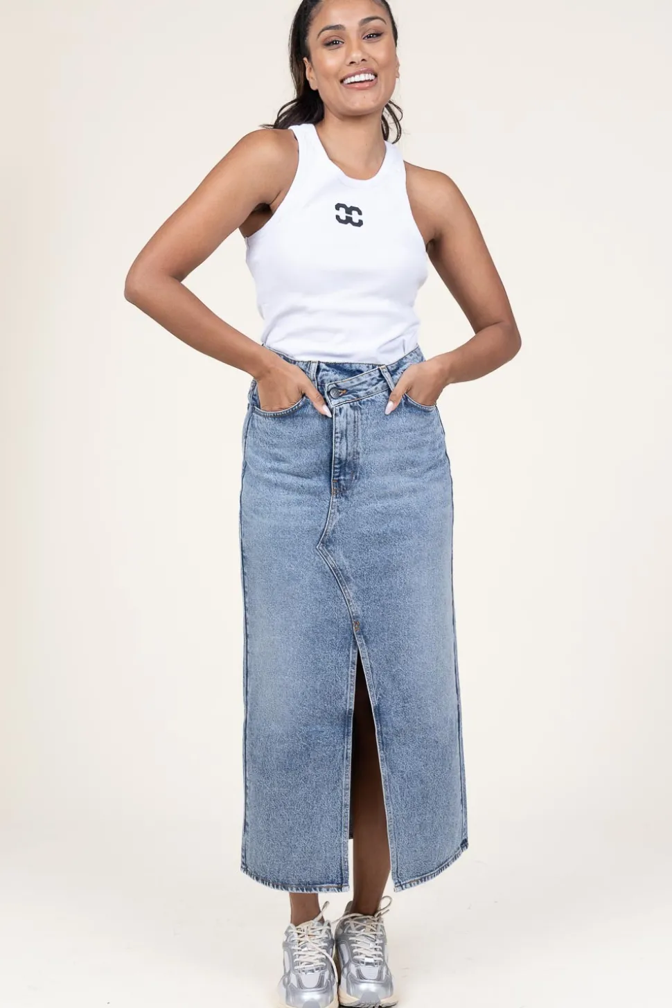 Non-Stretch Denim Skirt Vika | Blue... | Co'Couture | Little Soho