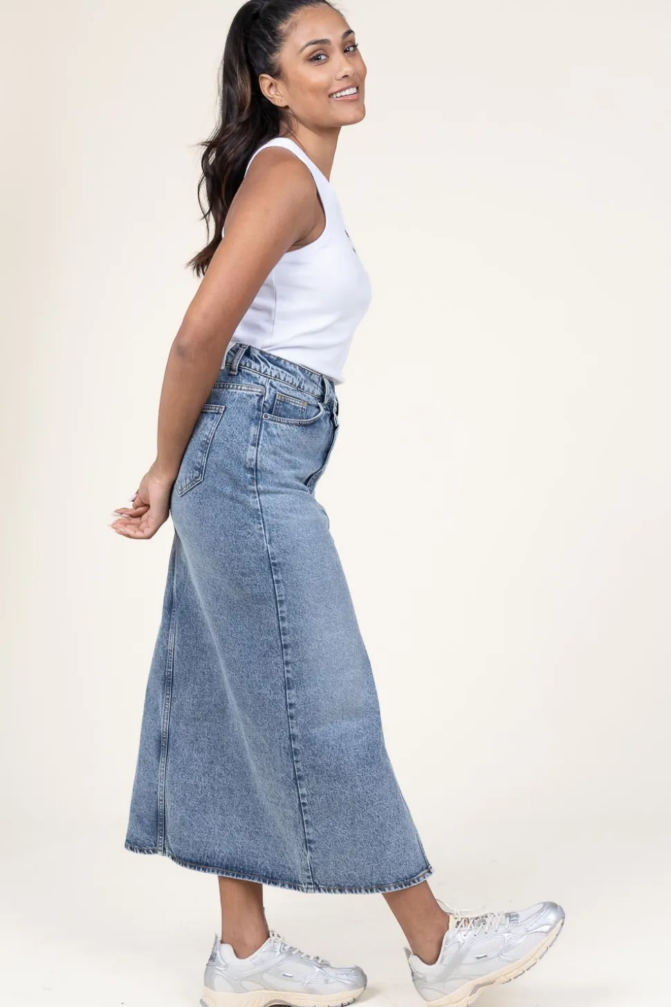 Non-Stretch Denim Skirt Vika | Blue... | Co'Couture | Little Soho