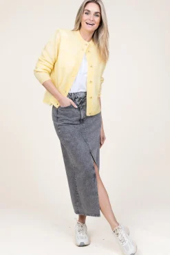 Non-Stretch Denim Skirt Vika | Grey... | Co'Couture | Little Soho