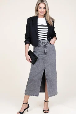 Non-Stretch Denim Skirt Vika | Grey... | Co'Couture | Little Soho
