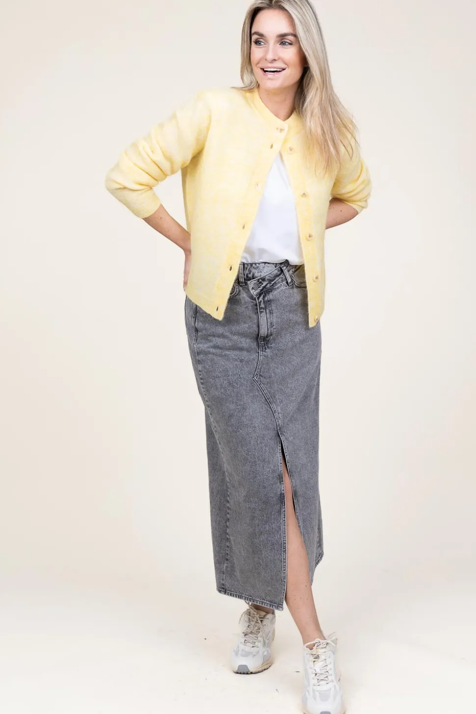 Non-Stretch Denim Skirt Vika | Grey... | Co'Couture | Little Soho