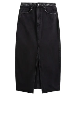 Non-Stretch Denim Skirt With Studs Vika | Black... | Co'Couture | Little Soho