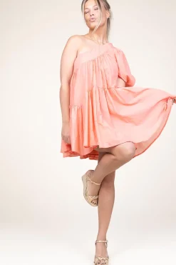One-Shoulder Dress Gloria | Orange... | Devotion | Little Soho