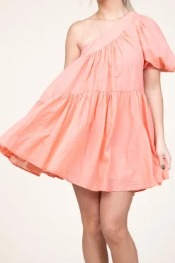 One-Shoulder Dress Gloria | Orange... | Devotion | Little Soho